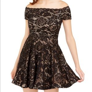 Beige off the shoulder Dress